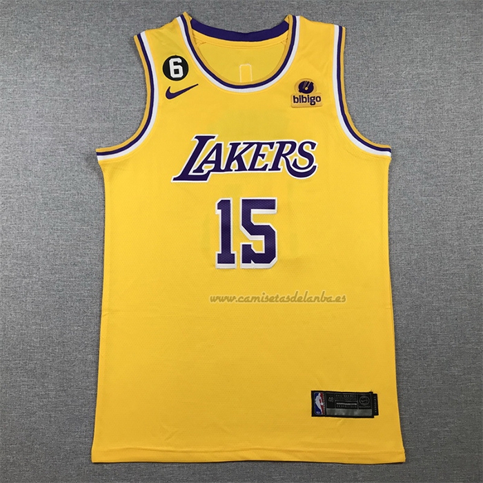 Camiseta Los Angeles Lakers Austin Reaves NO 15 Icon 2022-23 Amarillo